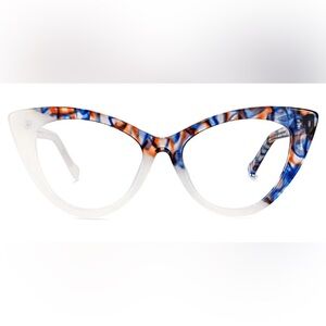 🤩Vooglam- Antoinette- Cat-Eye Blue & Orange Fashion Glasses.